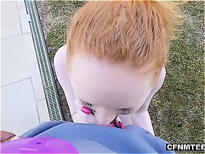 horny ginger plumbed by swimming coach