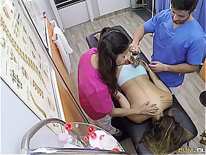 outstanding threeway plowing on the massage table
